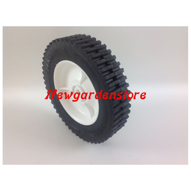 Universal plastic ribbed mower wheel 200mm 12.5mm traction roller 420084