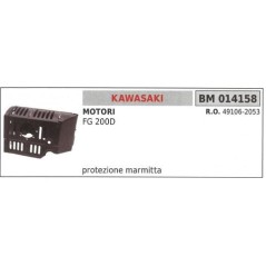 Protection d'échappement KAWASAKI débroussailleuse FG 200D 014158 | NewgardenParts.com