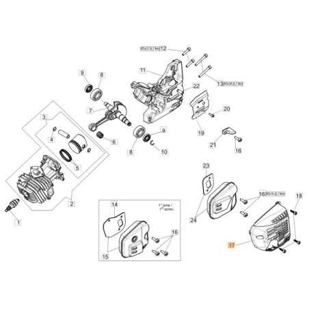 Protection du silencieux de la tronçonneuse GST360 ORIGINAL EMAK 50270160CR | NewgardenParts.com