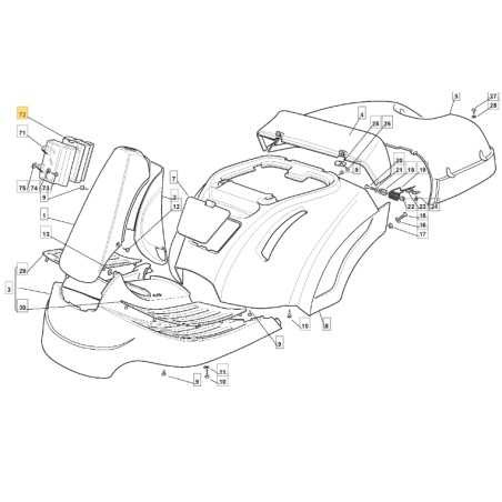 Protector de la placa del tractor modelos 1228H 1436H ORIGINAL STIGA 125600021/1 | NewgardenParts.com