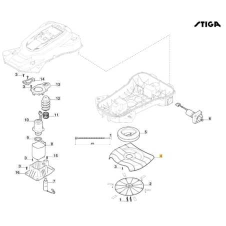 Engine bellows guard ORIGINAL STIGA a3000 rtk robot lawnmower 322110187/0 | NewgardenParts.com