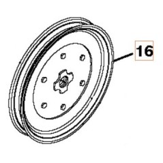 PULLEY 532145102 ORIGINAL HUSQVARNA | NewgardenParts.com