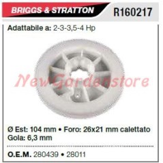 B&S Rasenmäher Rasenmäher 2-3-3,5-4 PS Anlasserriemenscheibe R160217 | NewgardenParts.com