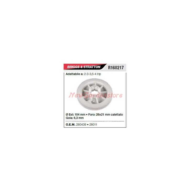 B&S lawn mower mower 2-3-3.5-4 hp starter pulley R160217