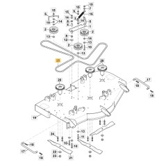 Cinghia piatto lame ORIGINALE STIGA trattorino tagliaerba ZT 5132 T 1134-9215-01 | NewgardenParts.com