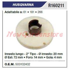 HUSQVARNA chainsaw starter pulley 61 181 266 R160211 | NewgardenParts.com