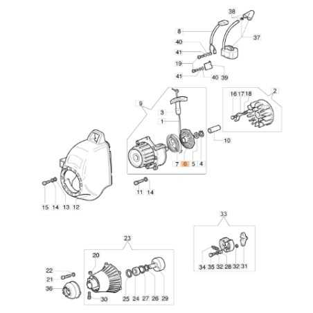 Poulie pour débroussailleuse modèles 720 722S ORIGINAL EMAK 4161148AR | NewgardenParts.com