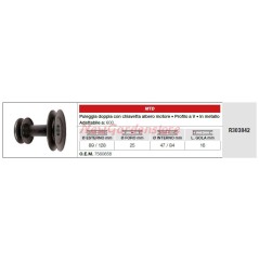 MTD Rasentraktor Mähermotor Doppelwellenriemenscheibe 600 R303842 | NewgardenParts.com