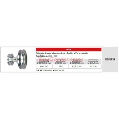 MTD Doppelwellenriemenscheibe Motor MTD Rasentraktor Rasenmäher 690 699 R303839 | NewgardenParts.com
