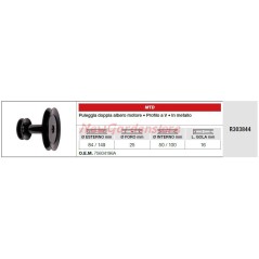 MTD Rasentraktor Rasenmäher R303844 doppelte Antriebswellenriemenscheibe | NewgardenParts.com