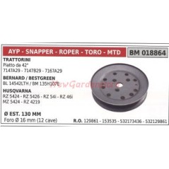 Poulie pour tracteur de pelouse 42' plat AYP 018864 | NewgardenParts.com