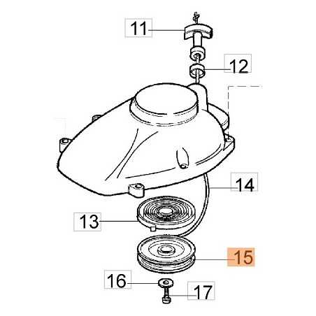 Riemenscheibe für Heckenschere Modelle HT27 HT26S HC260XP 58040019BR OLEOMAC | NewgardenParts.com