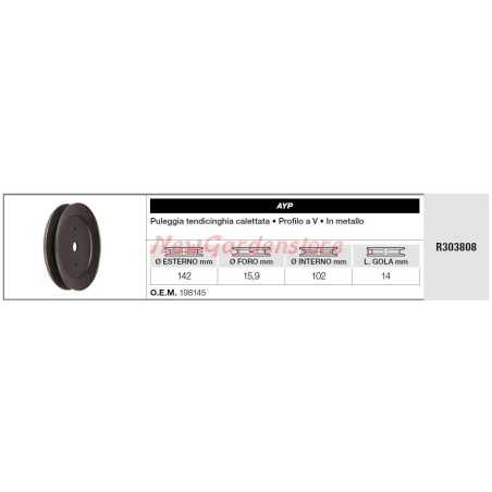 Idler pulley AYP for lawn tractor R303808 | NewgardenParts.com