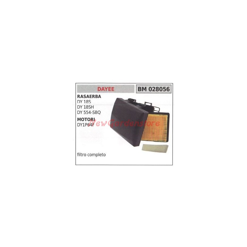 Filtro de aire DAYEE para cortacéspedes DY 18S y motores DY1P64F 028056