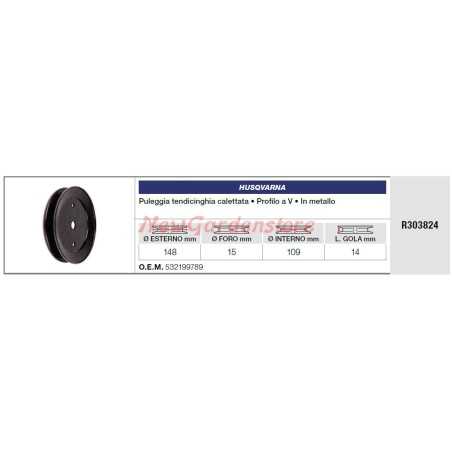 Idler pulley HUSQVARNA lawn tractor mower R303824 | NewgardenParts.com