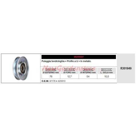MURRAY Rasentraktor Mähwerk Riemenspannrolle R301949 | NewgardenParts.com