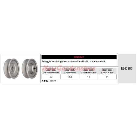Polea tensora de la correa de la cortadora de césped MURRAY R303850 | NewgardenParts.com