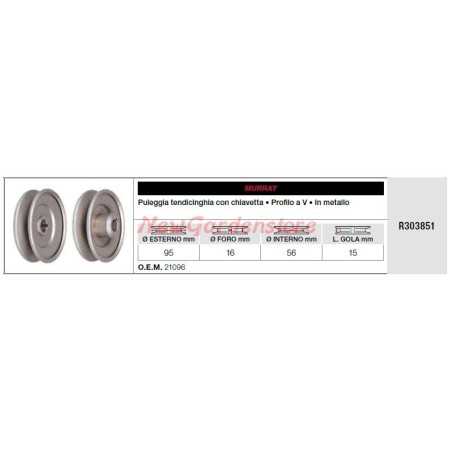 Polea tensora tractor de césped MURRAY cortacésped R303851 | NewgardenParts.com