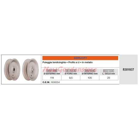 Belt tensioner pulley SIMPLICITY lawn tractor lawn mower R301937 | NewgardenParts.com