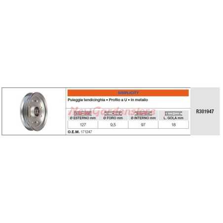 Belt tensioner pulley SIMPLICITY lawn tractor lawn mower R301947 | NewgardenParts.com