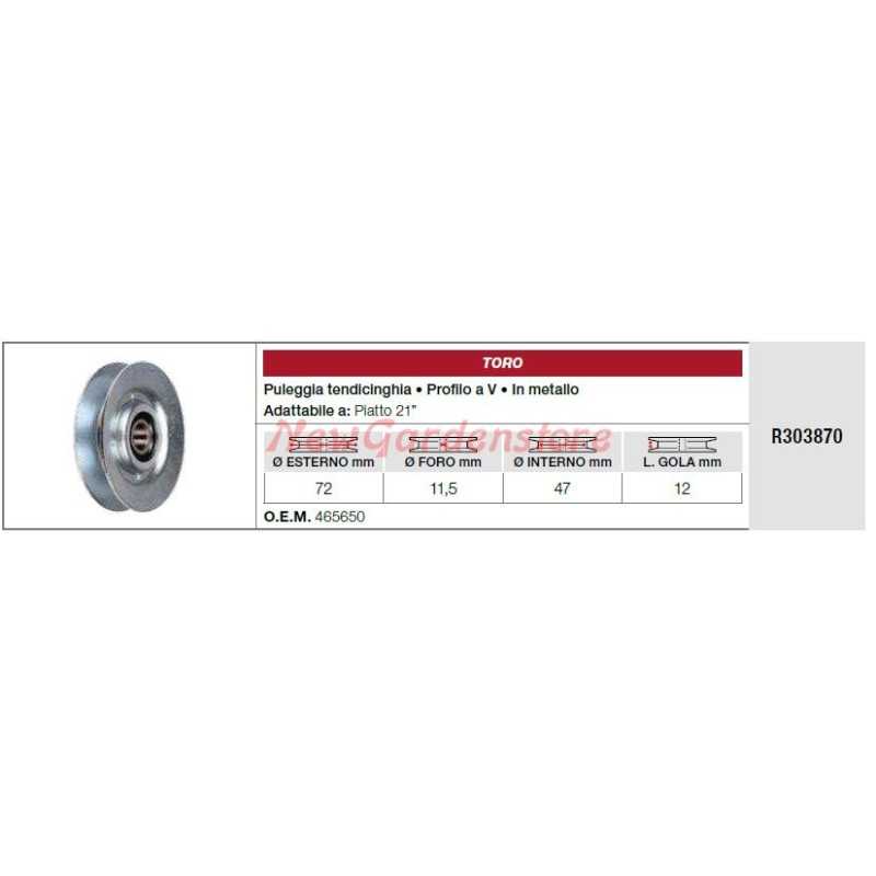 TORO belt tensioner pulley TORO lawn tractor mower mower flat 21' R303870