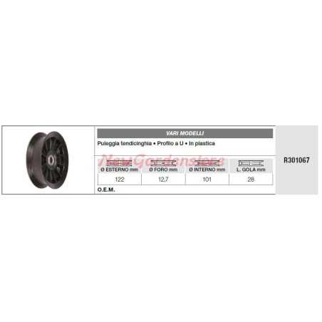 Idler pulley VARIMODELLI lawn tractor mower mower R301067 | NewgardenParts.com