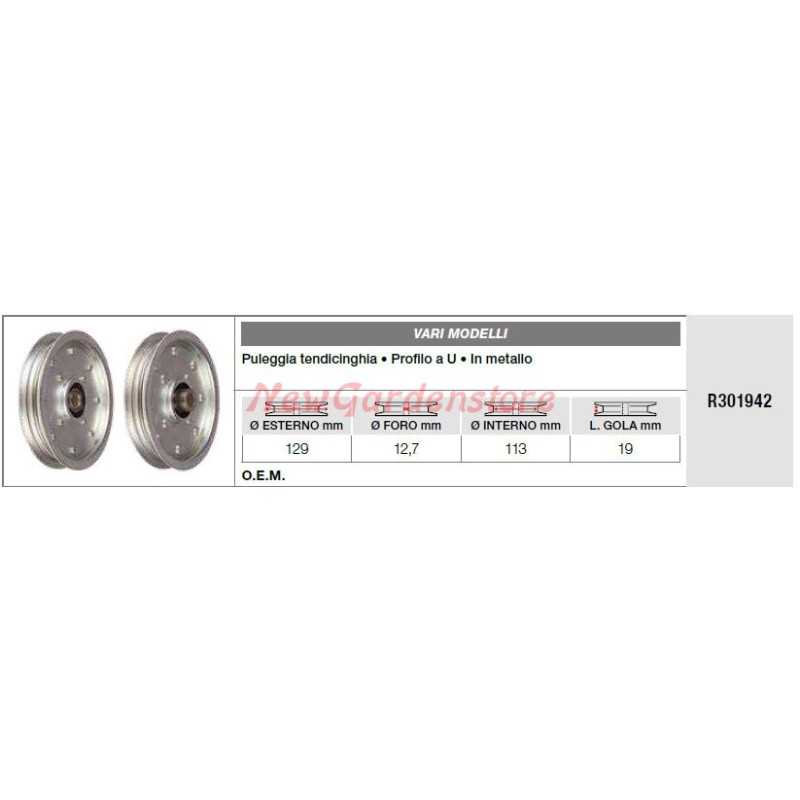 Puleggia tendicinghia VARIMODELLI trattorino rasaerba tagliaerba R301942