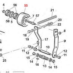 Puleggia tenditore turbina PDP TURBO1 ORIGINALE GIANNI FERRARI 00.61.00.0381 | NewgardenParts.com
