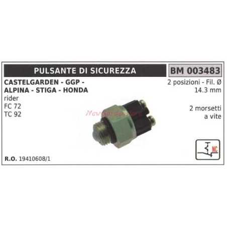 Pulsante di sicurezza CASTELGARDEN motore rider FC 72 TC 92 003483 19410608/1 | NewgardenParts.com