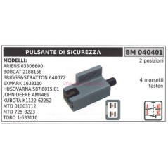 Pulsante di sicurezza modelli BRIGGS&STRATTON ariens 03306600 bobcat 040401 | NewgardenParts.com