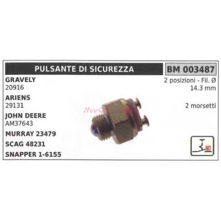 Tractor safety button GRAVELY 20916 ARIENS 29131 MURRAY 23479 | NewgardenParts.com