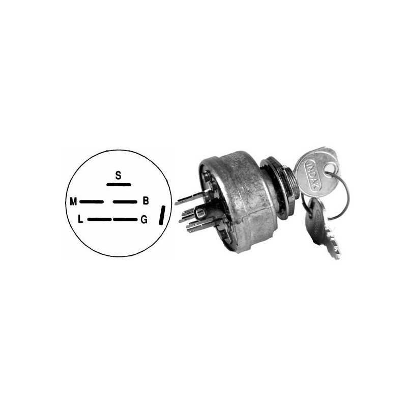 Interruptor de encendido de 6 polos tractor cortacésped UNIVERSAL 330034