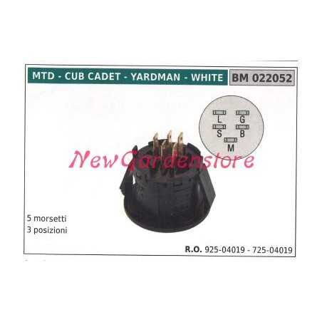 MTD boîte d'interrupteur de démarrage 5 bornes 3 positions 022052 925-04019 | NewgardenParts.com