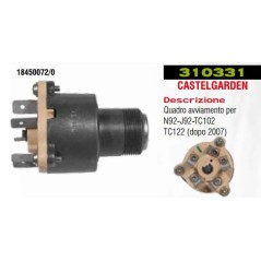 Quadro avviamento trattorino tagliaerba N92 J92 TC102 TC122 CASTELGARDEN 118450072/0 | NewgardenParts.com