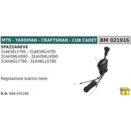 Snowplough snow discharge adjustment MTD - YARDMAN - CRAFTSMAN - CUB CADET | NewgardenParts.com