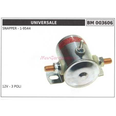 Relais solénoïde marque universelle SNAPPER 1-9544 12V- 3 POLES 003606 | NewgardenParts.com