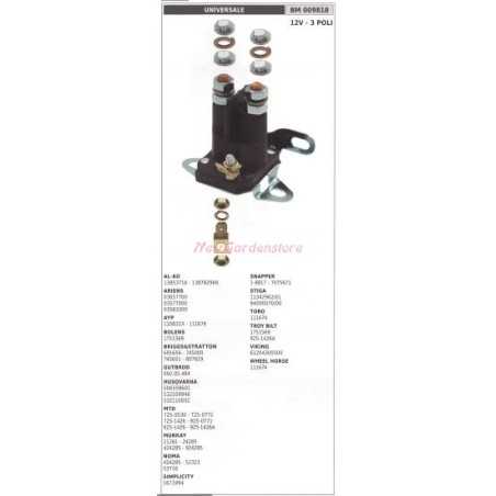 Relé magnético universal multimarca ariens castelgarden stiga snapper 009816 | NewgardenParts.com