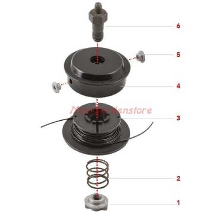 Replacement head number 6 stud 8 x 1.25 right F 270427 | NewgardenParts.com