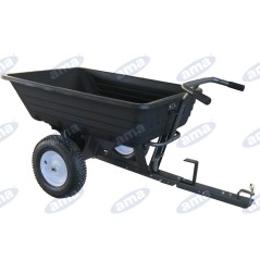 Rimorchio a 2 ruote in plastica AMA CAPACITA': 300KG / CAPACITY: 660 LB | NewgardenParts.com