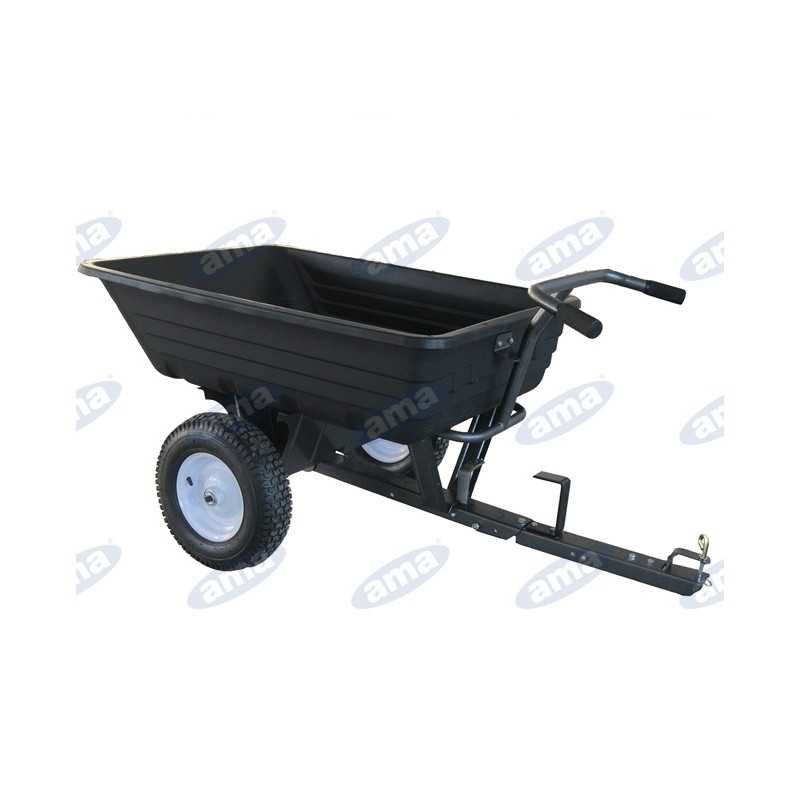 Rimorchio a 2 ruote in plastica AMA CAPACITA': 300KG / CAPACITY: 660 LB