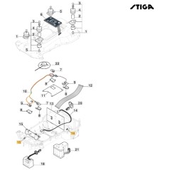 Druckniet-Robotermäher Modelle A1000 ORIGINAL STIGA 118737223/0 | NewgardenParts.com