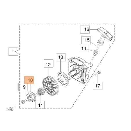 Bürstenmäher-Aufroller Modelle BC350S BC400S BC380T 61350204AR OLEOMAC | NewgardenParts.com
