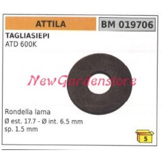 Blade washer ATTILA hedge trimmer ATD 600K 019706 | NewgardenParts.com