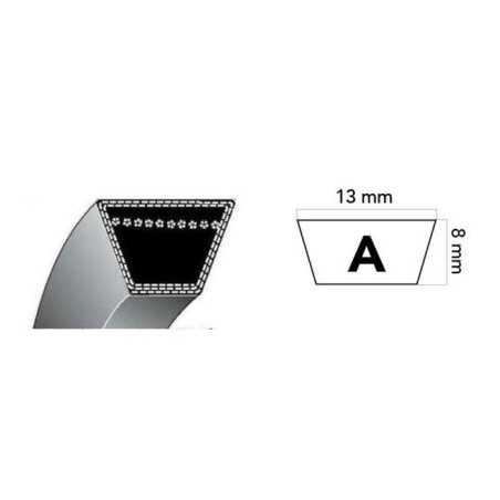 Correa trapezoidal MOTOZAPPA HONDA FX25 12.7x758mm | NewgardenParts.com