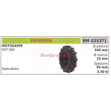 Right wheel PROGREEN power tiller PGT 500 035371 | NewgardenParts.com