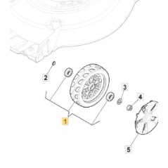 ORIGINAL STIGA Akku-Rasenmäherrad 200 mm 381007814/0 | NewgardenParts.com