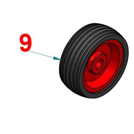 Rueda de 160 mm de diámetro trituradora trasera PERUZZO FOX | NewgardenParts.com