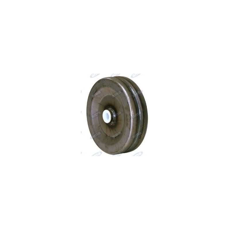 Ruota ferro lamiera con boccola in nylon autolubrificante per carriola 28 cm
