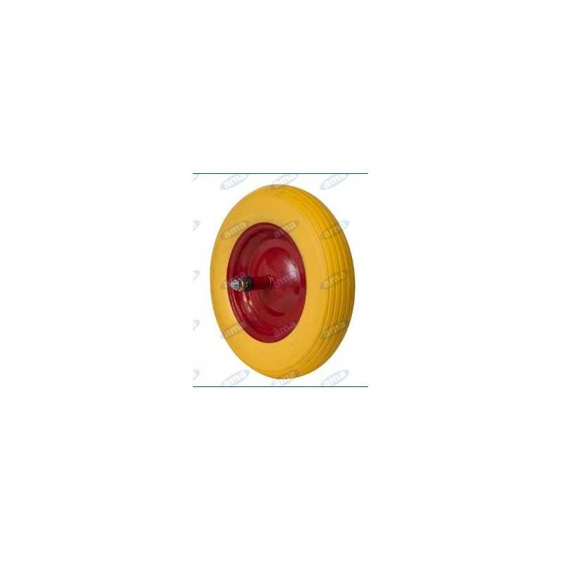 Roue en polyuréthane diamètre 368mm avec coussinet en nylon pour brouette