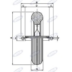 Roue en polyuréthane diamètre 368mm avec coussinet en nylon pour brouette | NewgardenParts.com